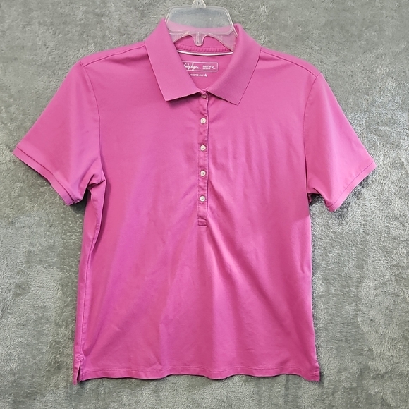 Lady Hagen Tops - Lady Hogan Pink Polo Shirt Hydro Dri Sz XL active Wear Made In Peru